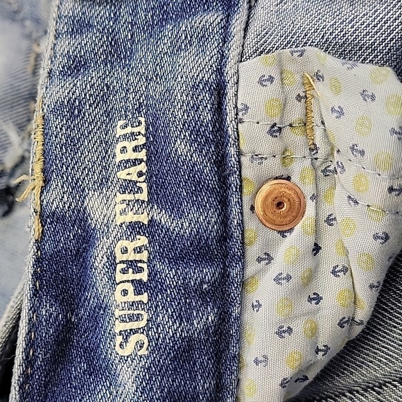 Mossimo Denim Jeans Low Rise Super Flare Size 7 - Picture 13 of 17